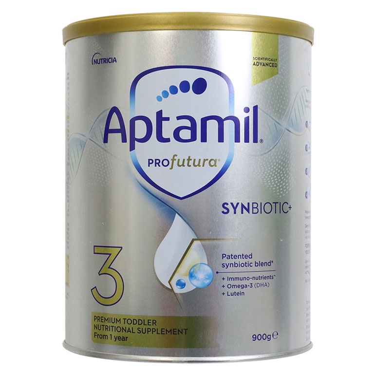 Sữa bột Aptamil Synbiotics Úc cho bé từ sơ sinh trở lên hộp 900g - hàng nội địa ÚC ( mẫu mới 2021)