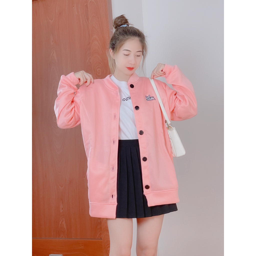 Áo khoác cardigan nữ thêu hình cún dễ thương phong cách Hàn Quốc - 4YOUNG FASHION