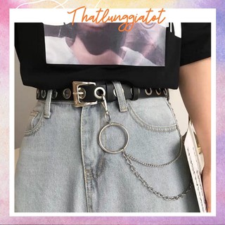 Thắt lưng 1 lỗ kèm xích - chain, belt xích (nhiều mẫu dây nịt) TL004 - Thắt Lưng Giá Tốt