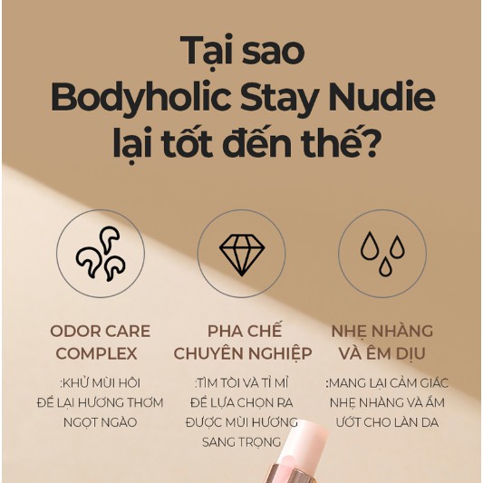 [Tặng kèm scrunchies] Xịt Thơm Toàn Thân Bodyholic Stay Nudie Hair & Body Mist | BigBuy360 - bigbuy360.vn