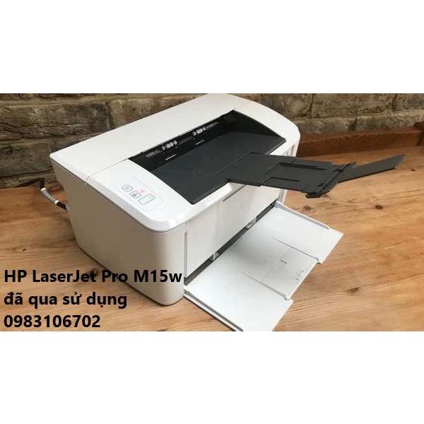 Máy in HP LaserJet Pro M15w đã qua sử dụng nhỏ gọn in qua wifi điện thoại