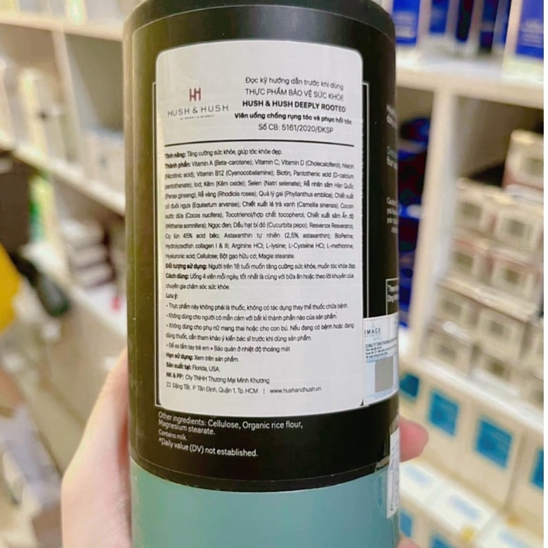 Viên Uống Image Hush And Hush Deeply Rooted Phục Hồi Tóc Nhập Khẩu Chính Hãng Công Ty Hộp 120 Viên