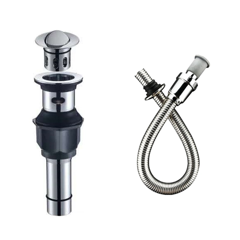 Đầu xi phông, đầu xả thoát nước Lavabo Inox dạng rổ , ống thoát nước bồn rửa không dùng keo