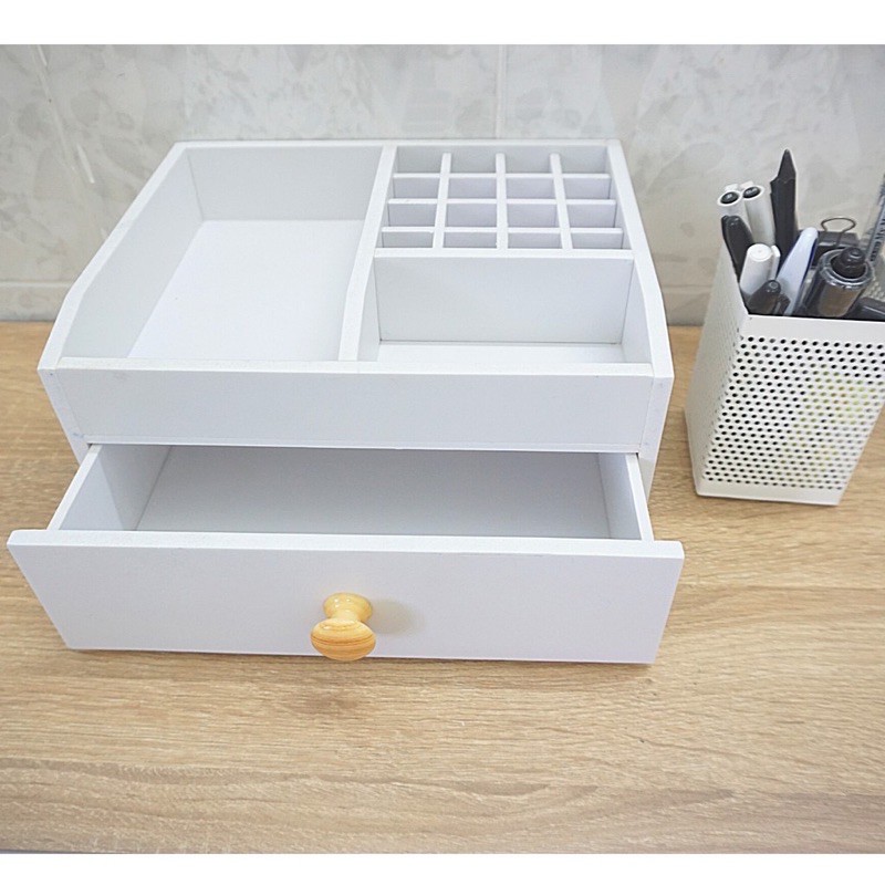 Kệ Mỹ Phẩm Thông Dụng Đại 35cm màu trắng