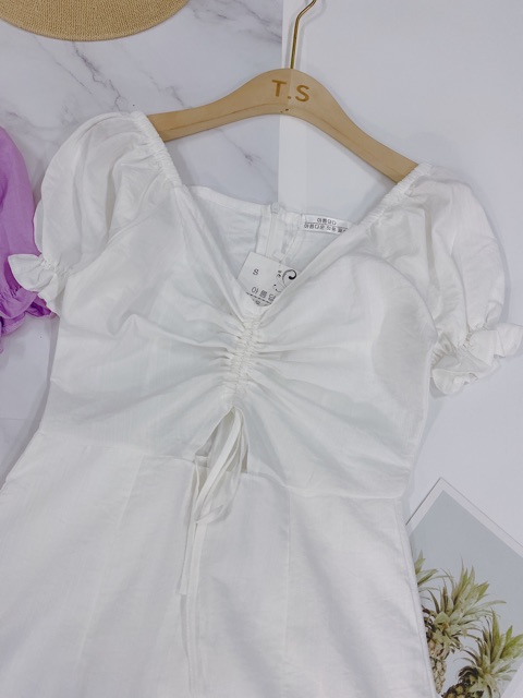 VÁY ĐŨI TAY BỒNG RÚT DÂY NGỰC SIÊU XINH DK35 | BigBuy360 - bigbuy360.vn