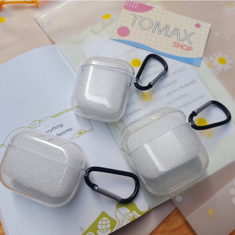 [Tặng kèm móc] Vỏ Bao Airpods Đựng Tai Nghe Airpod 1/2/3/Pro Trong Suốt Tomax Case