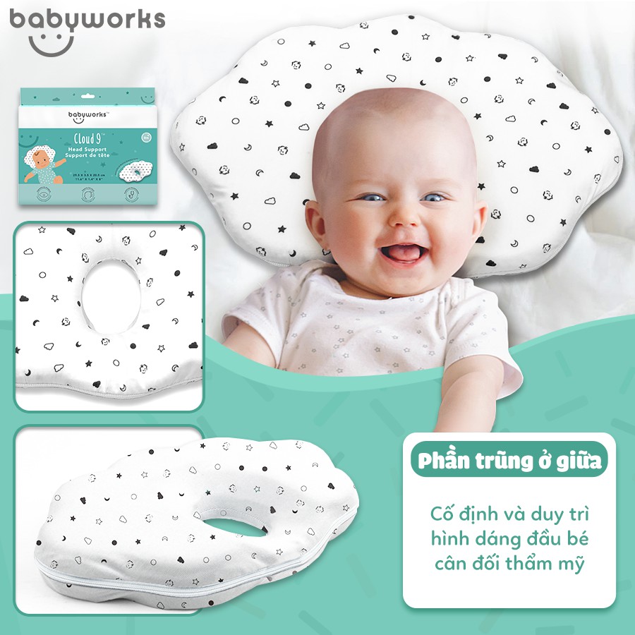 【BABY WORKS 】GỐI CHỐNG BẸP ĐẦU TỪ CANADA