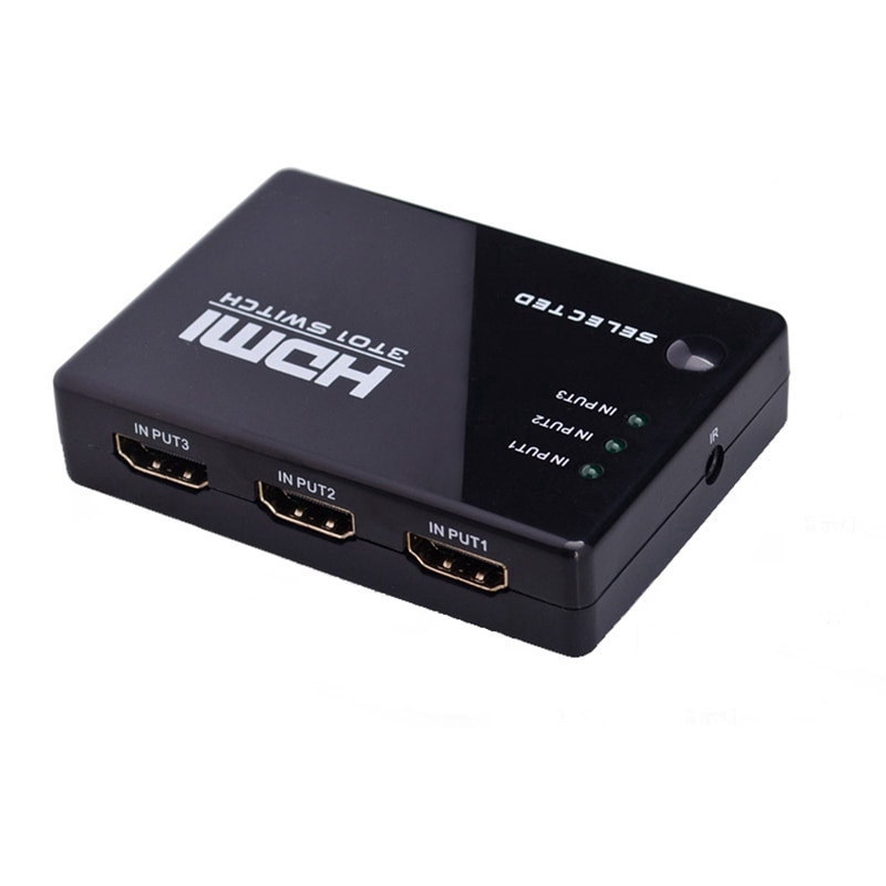 3 Port 1080P Video HDMI Switch Switcher Splitter IR Remote For HDTV PS3 DVD