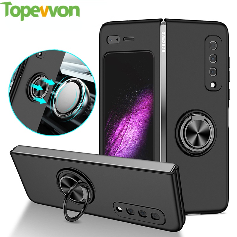 Ốp điện thoại TOPEWON kiểu áo giáp chống sốc kèm giá đỡ chống trượt cho Samsung Galaxy Z Fold 1 2 3 Z Flip 1 2 3