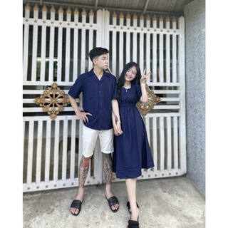 Set Đầm + Áo Sơ mi Chất Kate Lụa Mềm