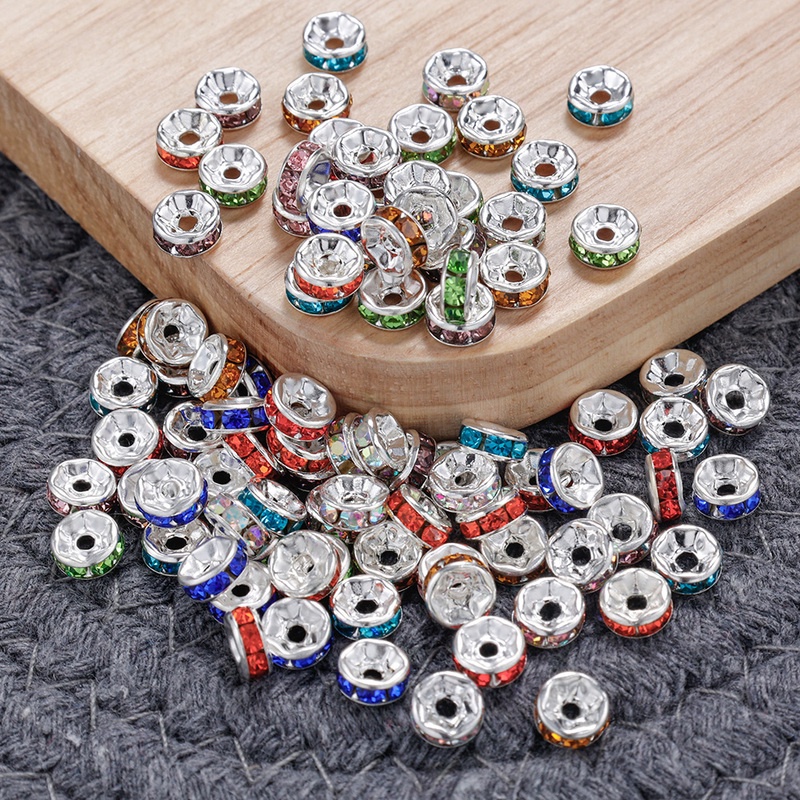 Set 100 Hạt Pha Lê 5mm Nhiều Màu Sắc Dùng Làm Trang Sức DIY