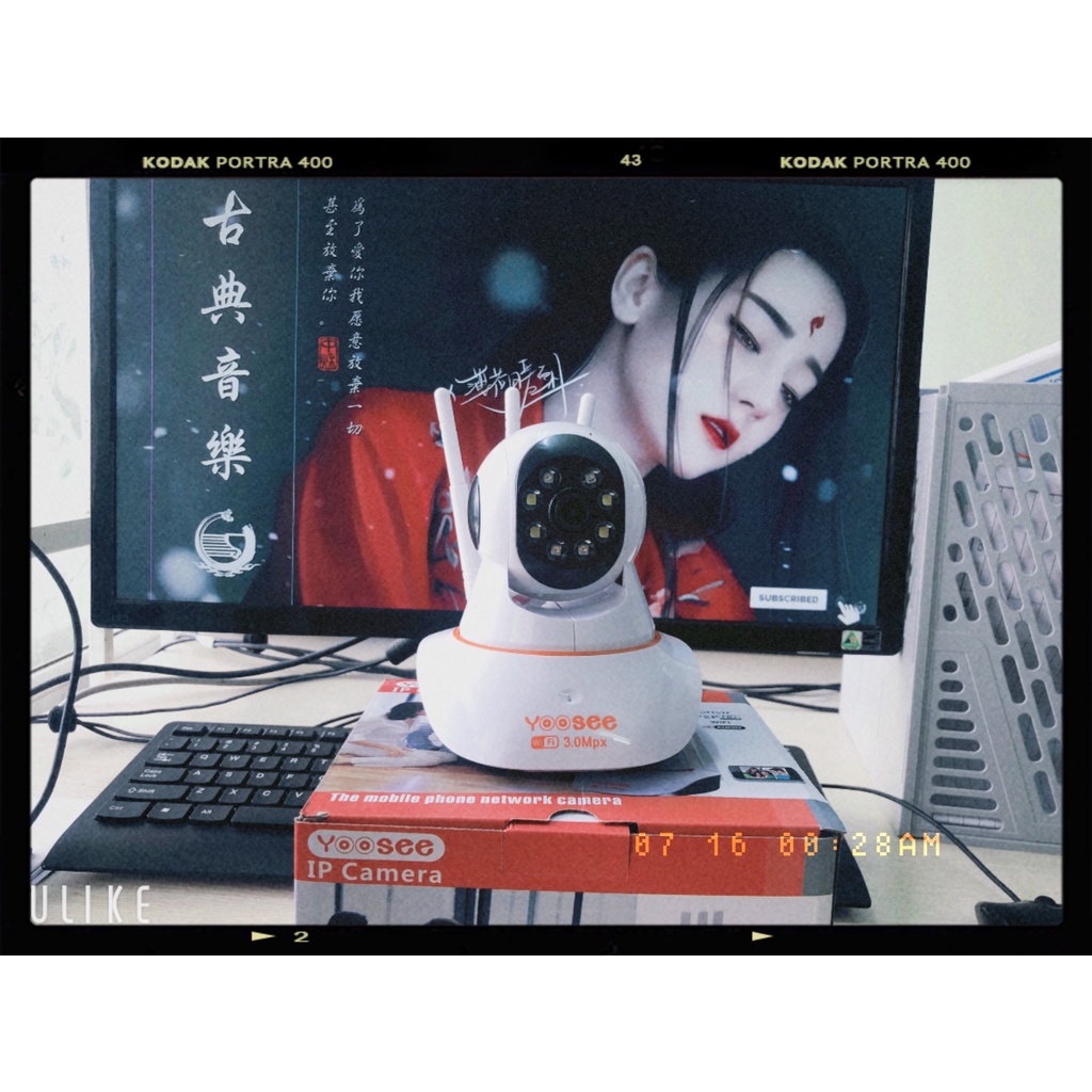 Camera Yoosee 3 Râu Trong Nhà Ban Đêm Có Màu Full HD 1080P, đàm thoại 2 chiều