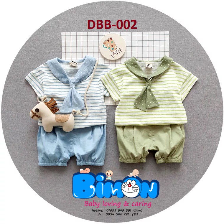 Set Đồ Bé Phong Cách Hàn Quốc Cổ Thủy Thủ