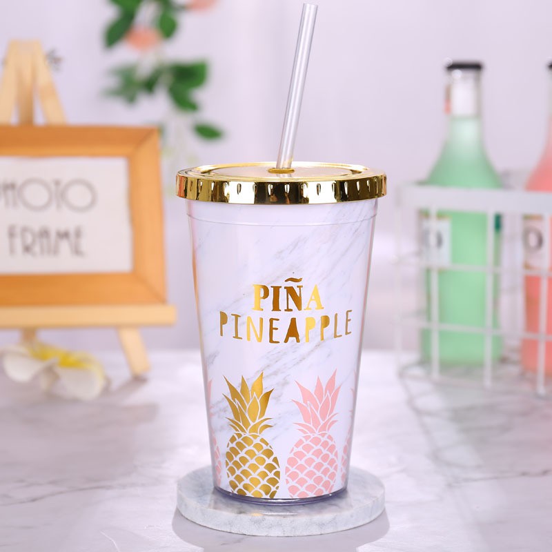 Cốc Nhựa Uống Nước , Trà Sữa .... Pineapple Xinh Xắn