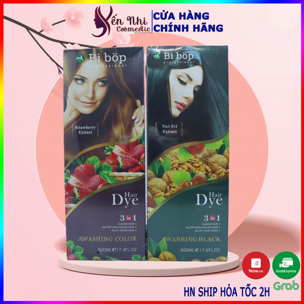 Dầu gội đen tóc thảo dược 3 trong 1 dầu gội phủ bạc gội là đen hoặc nâu DG08