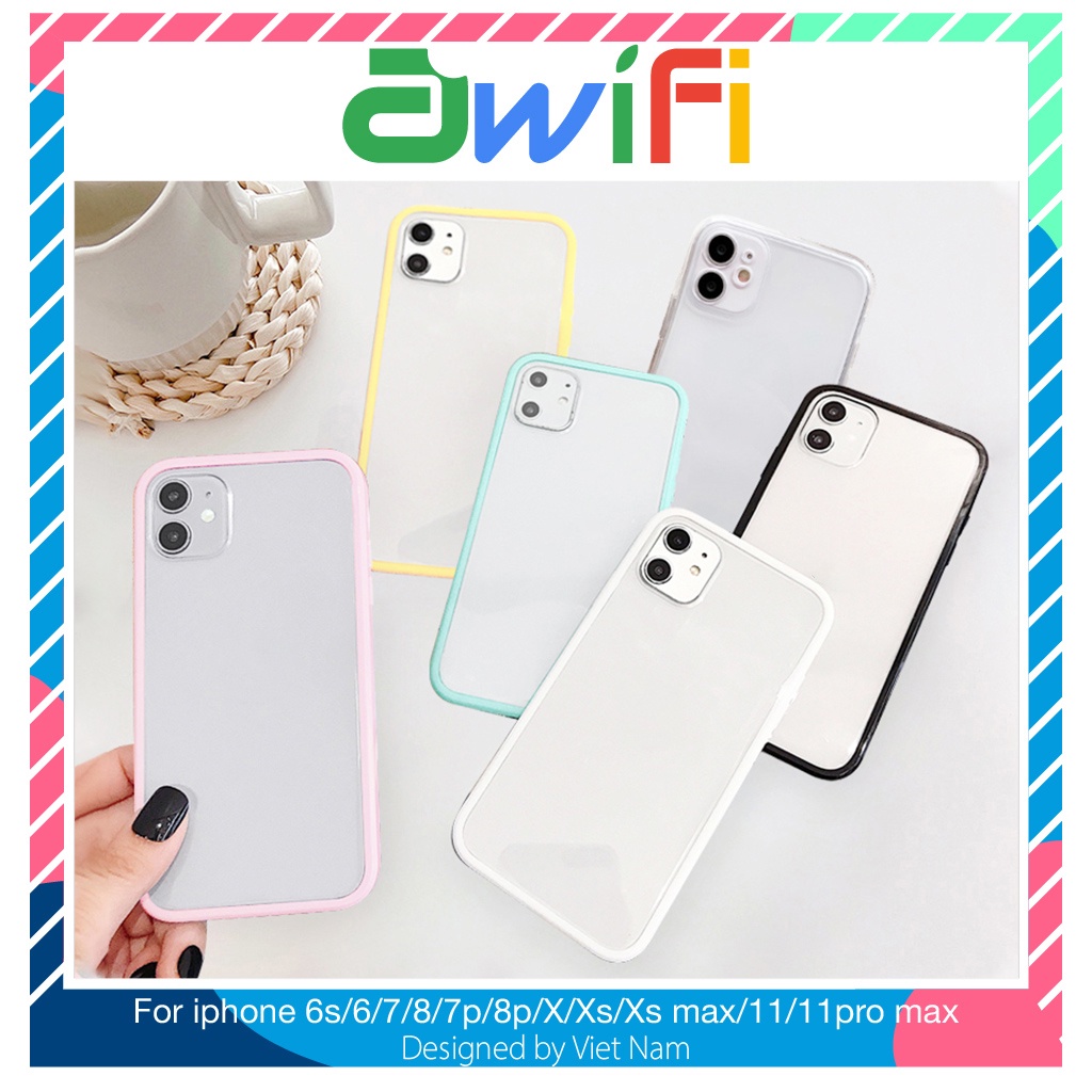 Ốp Lưng Iphone Chống Ố 5/5S/6/6Plus/6S/6Splus/7/7Plus/8/8Plus/X/Xr/Xs/11/12/Pro/Max/Plus/Promax - Awifi Case C1 - 3