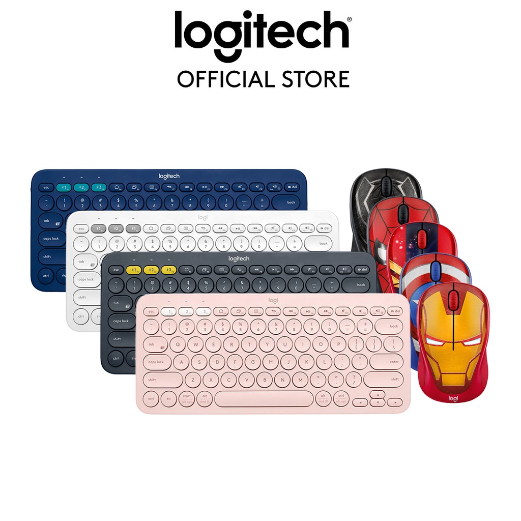 Combo bàn phím bluetooth logitech K380 & chuột wireless Logitech M238 marvel