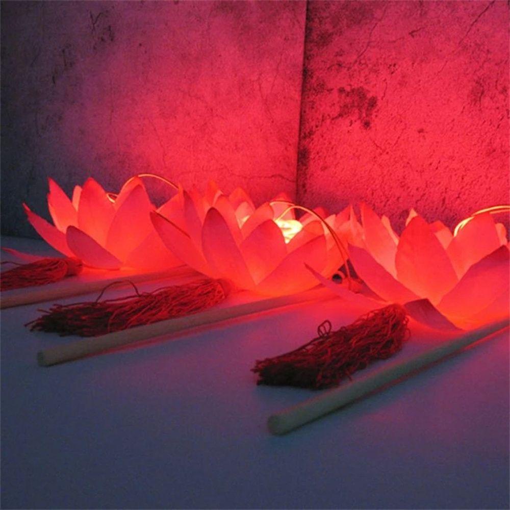 Lồng Đèn LED Hình Hoa Sen 3D Thủ Công Trang Trí Lễ Hội Mùa Thu