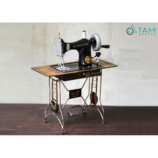 Bàn máy may cổ điển mô hình sắt Vintage MHS-MM-01 tttm