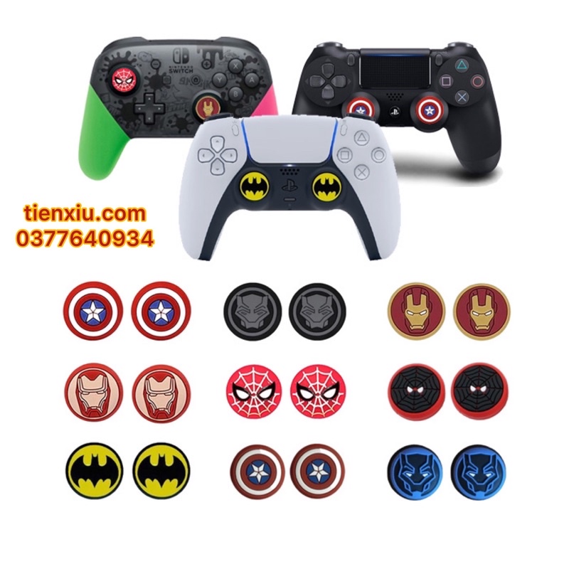 100 mẫu Núm bọc cần tay cầm Ps5/XboxOneX/Ps4/Xbox Nintendo Sưeitch mẫu siêu anh hùng bọc cần analog tay ps5/ps4/xbox