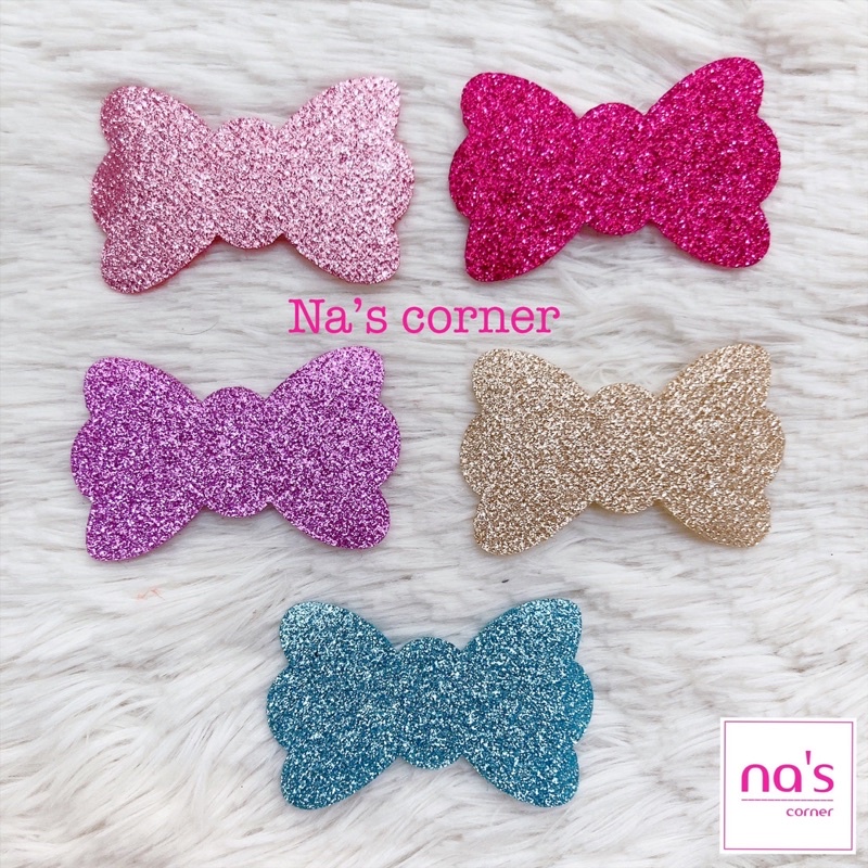 Bộ 2 miếng dán tóc mái tự dính nhũ kim tuyến màu nổi bật, size nhỏ giúp cố định tóc cho trang điểm đắp mặt nạ tiện lợi