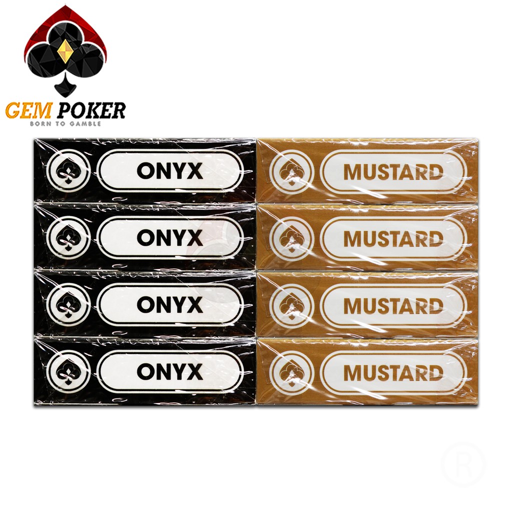 BÀI GEM POKER ONYX & MUSTARD® 100% PLASTIC CAO CẤP