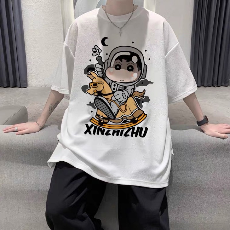 Áo thun tay lỡ nam nữ, áo phông unisex form rộng chất cotton mát mịn thấm hút mồ hôi in hình MAN