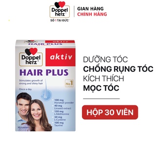 [HCM] Viên uống Chống Rụng Tóc và Kích Thích Mọc Tóc Doppelherz Aktiv Hair Plus (Hộp 30 viên)