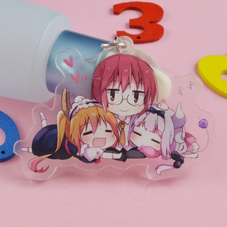 Móc Khóa Nhựa Acrylic Hình Nhân Vật Anime Miss Kobayashi Dễ Thương Dùng Làm Quà Tặng