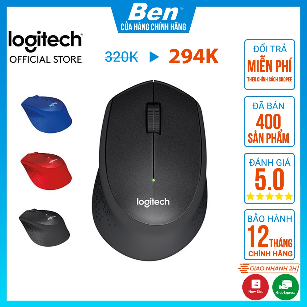 Chuột không dây Logitech M331 Silent & Rapoo M100 - Chuột máy tính BH 12T