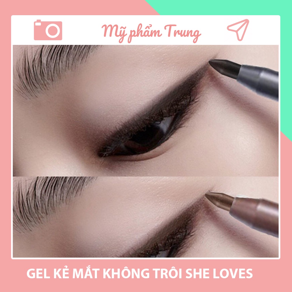 GEL KẺ MẮT KHÔNG TRÔI SHE LOVES EYELINER  SIÊU MẢNH NHIỀU MÀU HIỆN ĐẠI, DỄ VẼ KHÔNG LEM KHÔNG TRÔI