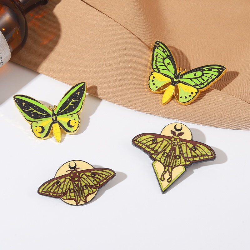 Trâm Cài Áo Kim Loại Tráng Men Hình Bướm Nhiều Màu Cá Tính