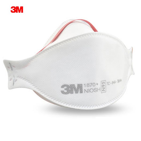 Khẩu trang 3M 1870 chính hãng đạt chuẩn N95 FDA  dây đeo qua gáy kháng khuẩn bụi mịn dùng trong y tế - THINKSAFE