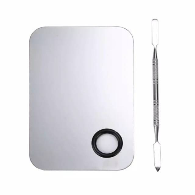 Bảng Trộn Màu Bằng Thép Không Gỉ Kèm Thìa