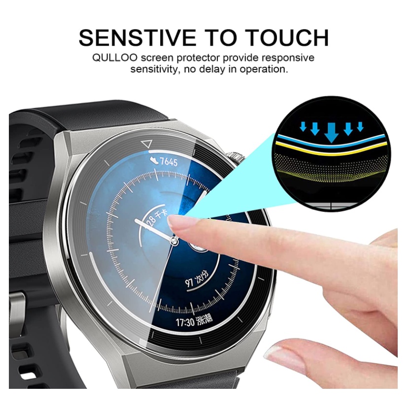Set 4 Miếng Dán Màn Hình Chống Trầy Cho Huawei Watch GT 3 Pro 46mm 43mm Gt3