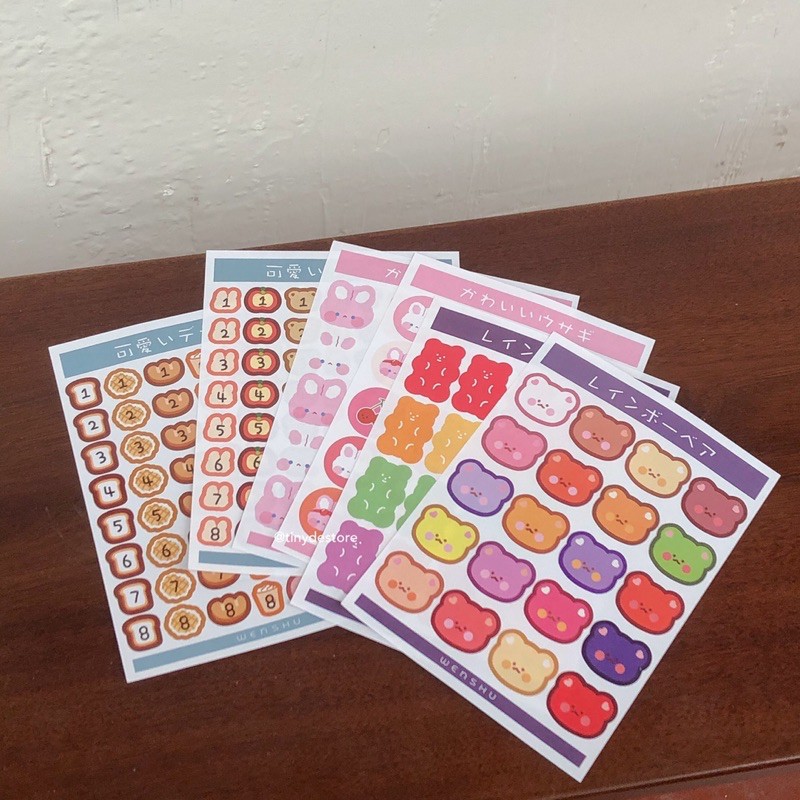 Sticker tờ trang trí bullet journal