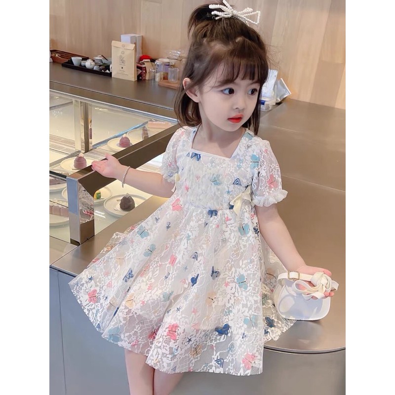 Váy ren tiểu thư bé gái lớn, size đại  - kèm ảnh thật