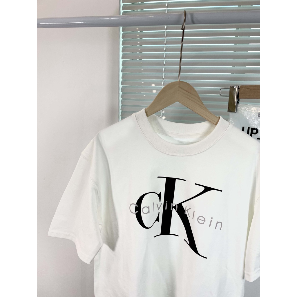 Áo thun CK form rộng tay lỡ unisex cho nam và nữ