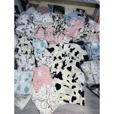 Sét Bộ pizama hình cute tay lỡ