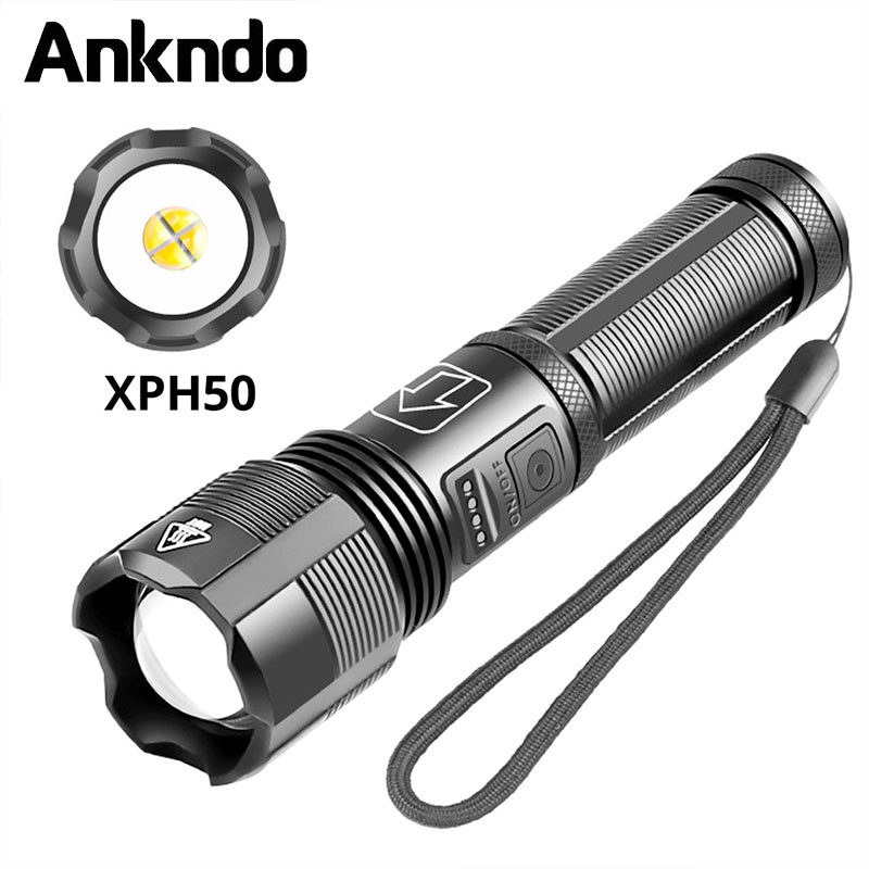 Đèn Pin Led Siêu Sáng  Ankndo Xhp50 1000 Lumens 5 Chế Độ Điều Chỉnh Ánh Sáng Tiện Dụng