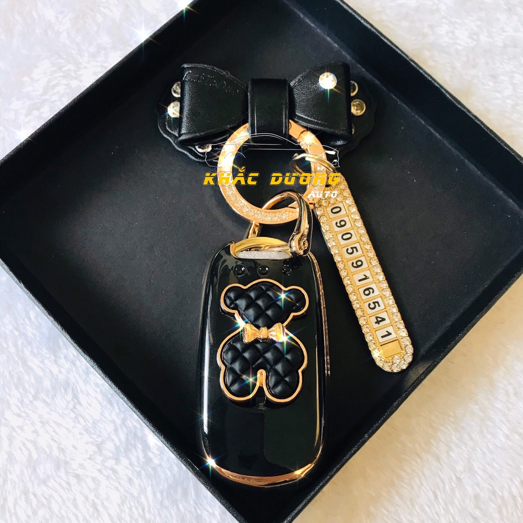 Ốp chìa khoá Vinfast Fadil TPU đính đá nhân tạo cao cấp sang trọng