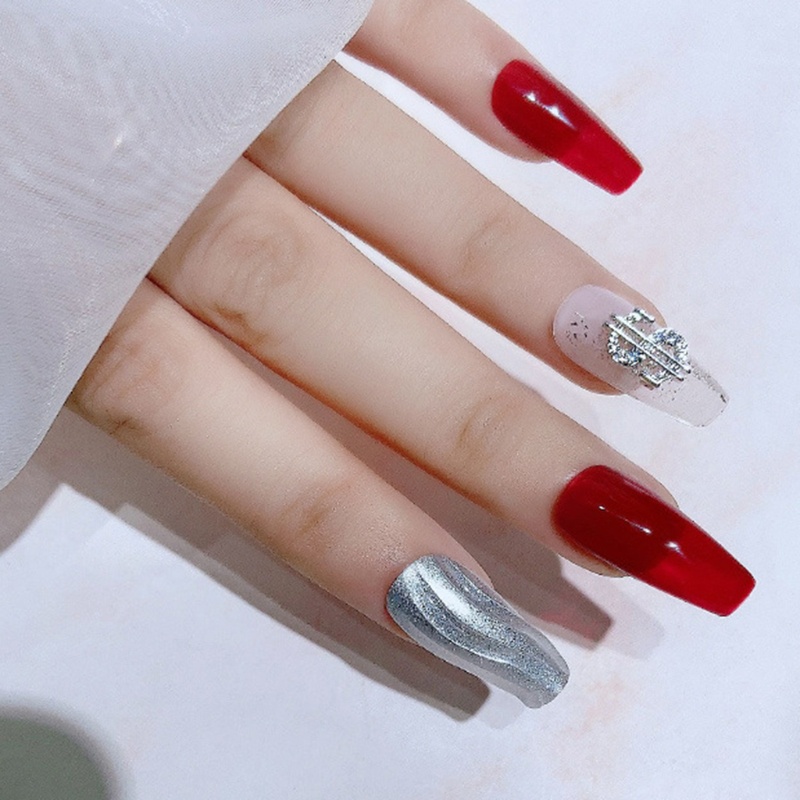 Phụ Kiện Trang Trí Móng Nghệ Thuật Hình Đồng Đô La Đính Đá Xinh Xắn