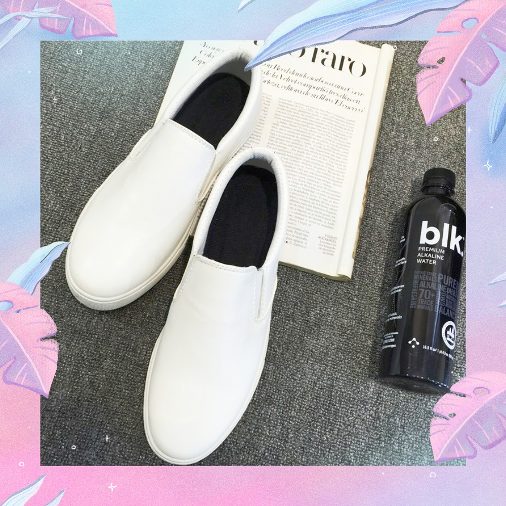 »★« Giày LƯỜI SLIP-ON DA Nam Z16 ( TRẮNG ) Hot FASHION FULL BOX