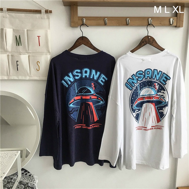 ÁO THUN TAY DÀI STYLE ULZZANG HÀN QUỐC ĐĨA BAY INSANE