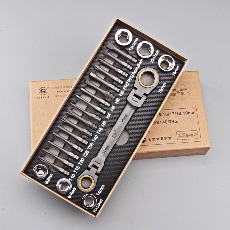 Bộ Cờ Lê 72 Răng Đầu Lục Giác Xoay 180 Độ Tùy Chỉnh Chuyên Dụng Sửa Chữa Đồ Gia Dụng