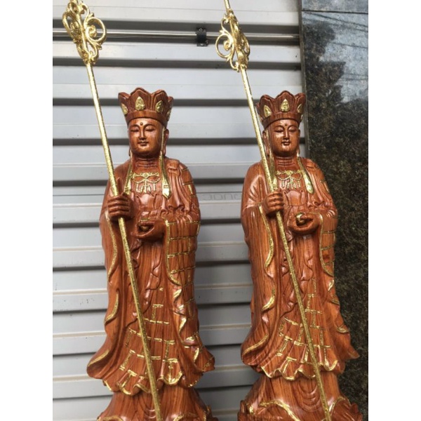 Tượng phật địa tạng gỗ hương cao 60cm
