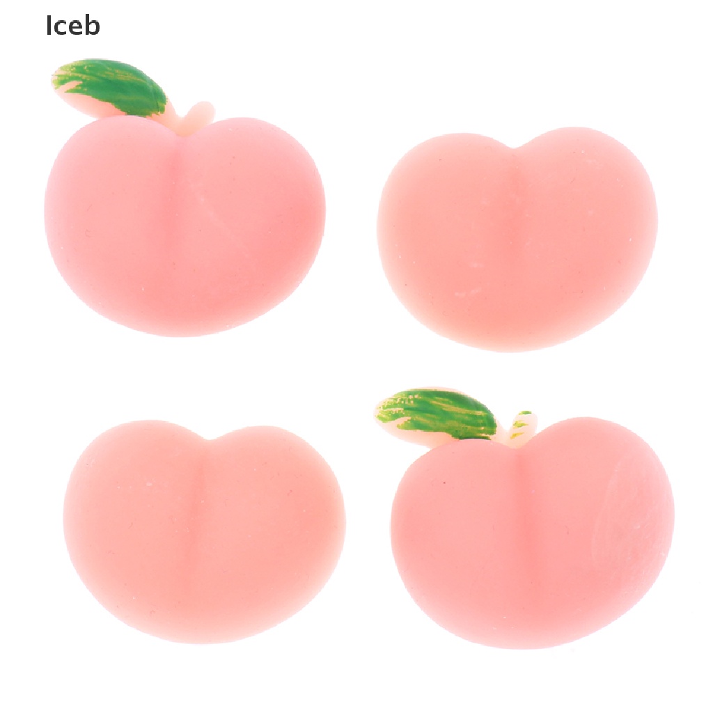 Bộ 2 Đồ Chơi Bóp Nén Bằng Silicon Mềm Hình Mông Quả Đào Dễ Thương