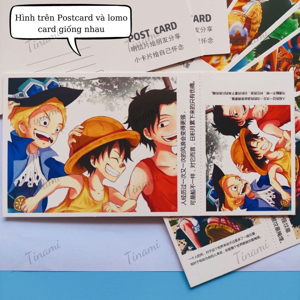 Bộ ảnh PostCard Manga Anime One Piece 30 Postcard 30 Lomo card 120 sticker hình siêu đẹp