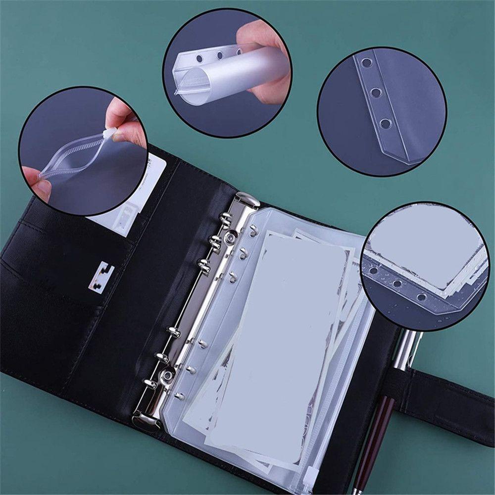 CHOOKEY Túi Đựng Tài Liệu Khổ A6 Bằng Da PU Kèm 12 Ngăn Đựng Tiền Mặt