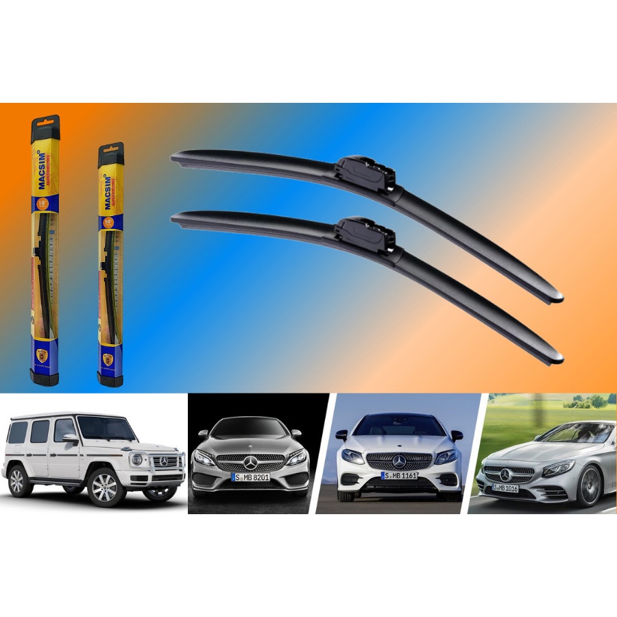 Combo cần gạt nước mưa ô tô Nano Silicon Macsim cho xe mercedes benz GLKSeries GLK220/300/350 2008